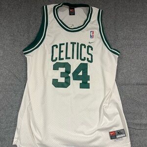 Nike Celtics Green and White Basketball Jersey